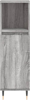 vidaXL - Badkamerkast - 30x30x100 - cm - bewerkt - hout - grijs - sonoma - eikenkleur