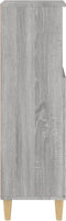 vidaXL - Badkamerkast - 30x30x100 - cm - bewerkt - hout - grijs - sonoma - eikenkleur
