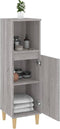 vidaXL - Badkamerkast - 30x30x100 - cm - bewerkt - hout - grijs - sonoma - eikenkleur