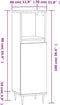 vidaXL - Badkamerkast - 30x30x100 - cm - bewerkt - hout - hoogglans - wit