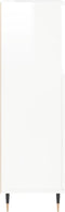 vidaXL - Badkamerkast - 30x30x100 - cm - bewerkt - hout - hoogglans - wit