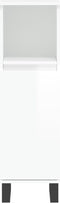 vidaXL - Badkamerkast - 30x30x100 - cm - bewerkt - hout - hoogglans - wit