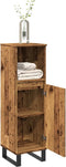 vidaXL - Badkamerkast - 30x30x100 - cm - bewerkt - hout - oud - houtkleurig