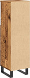 vidaXL - Badkamerkast - 30x30x100 - cm - bewerkt - hout - oud - houtkleurig