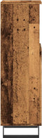 vidaXL - Badkamerkast - 30x30x100 - cm - bewerkt - hout - oud - houtkleurig