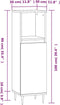 vidaXL - Badkamerkast - 30x30x100 - cm - bewerkt - hout - sonoma - eikenkleurig