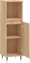 vidaXL - Badkamerkast - 30x30x100 - cm - bewerkt - hout - sonoma - eikenkleurig