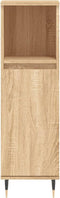 vidaXL - Badkamerkast - 30x30x100 - cm - bewerkt - hout - sonoma - eikenkleurig