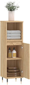 vidaXL - Badkamerkast - 30x30x100 - cm - bewerkt - hout - sonoma - eikenkleurig
