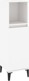 vidaXL - Badkamerkast - 30x30x100 - cm - bewerkt - hout - wit