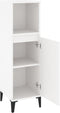 vidaXL - Badkamerkast - 30x30x100 - cm - bewerkt - hout - wit