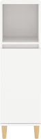 vidaXL - Badkamerkast - 30x30x100 - cm - bewerkt - hout - wit