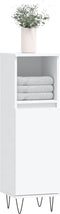 vidaXL - Badkamerkast - 30x30x100 - cm - bewerkt - hout - wit