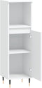 vidaXL - Badkamerkast - 30x30x100 - cm - bewerkt - hout - wit