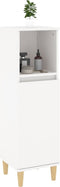 vidaXL - Badkamerkast - 30x30x100 - cm - bewerkt - hout - wit