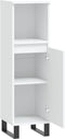 vidaXL - Badkamerkast - 30x30x100 - cm - bewerkt - hout - wit