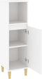 vidaXL - Badkamerkast - 30x30x100 - cm - bewerkt - hout - wit