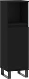 vidaXL - Badkamerkast - 30x30x100 - cm - bewerkt - hout - zwart