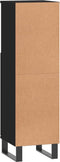 vidaXL - Badkamerkast - 30x30x100 - cm - bewerkt - hout - zwart