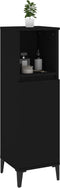vidaXL - Badkamerkast - 30x30x100 - cm - bewerkt - hout - zwart
