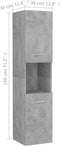 vidaXL - Badkamerkast - 30x30x130 - cm - bewerkt - hout - betongrijs