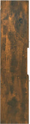 vidaXL - Badkamerkast - 30x30x130 - cm - bewerkt - hout - gerookt - eikenkleurig