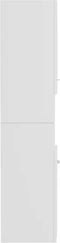 vidaXL - Badkamerkast - 30x30x130 - cm - spaanplaat - hoogglans - wit