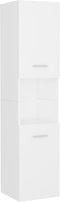 vidaXL - Badkamerkast - 30x30x130 - cm - spaanplaat - wit