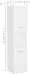 vidaXL - Badkamerkast - 30x30x130 - cm - spaanplaat - wit