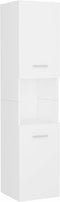 vidaXL - Badkamerkast - 30x30x130 - cm - spaanplaat - wit