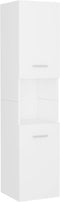 vidaXL - Badkamerkast - 30x30x130 - cm - spaanplaat - wit