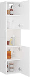 vidaXL - Badkamerkast - 30x30x130 - cm - spaanplaat - wit
