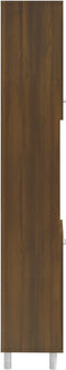 vidaXL - Badkamerkast - 30x30x179 - cm - bewerkt - hout - bruin - eikenkleur