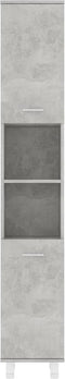 vidaXL - Badkamerkast - 30x30x179 - cm - spaanplaat - betongrijs