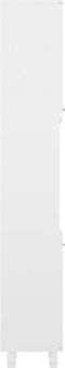 vidaXL - Badkamerkast - 30x30x179 - cm - spaanplaat - hoogglans - wit