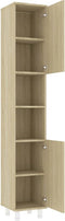 vidaXL - Badkamerkast - 30x30x179 - cm - spaanplaat - sonoma - eikenkleurig