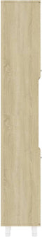 vidaXL - Badkamerkast - 30x30x179 - cm - spaanplaat - sonoma - eikenkleurig