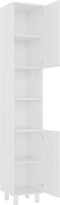 vidaXL - Badkamerkast - 30x30x179 - cm - spaanplaat - wit