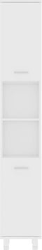 vidaXL - Badkamerkast - 30x30x179 - cm - spaanplaat - wit
