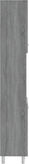vidaXL - Badkamerkast - 30x30x179cm - bewerkt - hout - grijs - sonoma - eikenkleurig