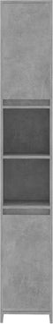 vidaXL - Badkamerkast - 30x30x183,5 - cm - bewerkt - hout - betongrijs