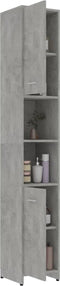 vidaXL - Badkamerkast - 30x30x183,5 - cm - bewerkt - hout - betongrijs
