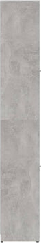 vidaXL - Badkamerkast - 30x30x183,5 - cm - bewerkt - hout - betongrijs