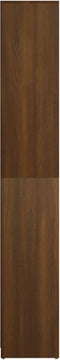 vidaXL - Badkamerkast - 30x30x183,5 - cm - bewerkt - hout - bruin - eikenkleur