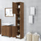 vidaXL - Badkamerkast - 30x30x183,5 - cm - bewerkt - hout - bruin - eikenkleur
