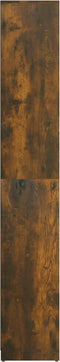 vidaXL - Badkamerkast - 30x30x183,5 - cm - bewerkt - hout - gerookt - eikenkleurig