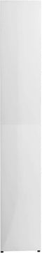 vidaXL - Badkamerkast - 30x30x183,5 - cm - bewerkt - hout - hoogglans - wit