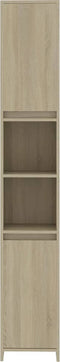 vidaXL - Badkamerkast - 30x30x183,5 - cm - bewerkt - hout - sonoma - eikenkleurig