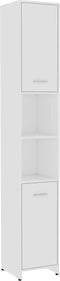 vidaXL - Badkamerkast - 30x30x183,5 - cm - bewerkt - hout - wit