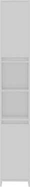 vidaXL - Badkamerkast - 30x30x183,5 - cm - bewerkt - hout - wit